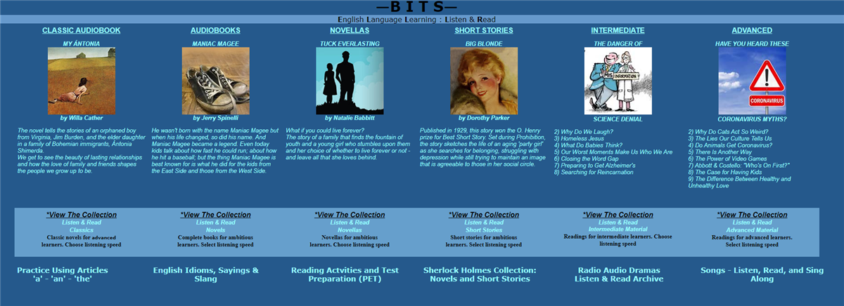 ESL Bits Home Page Screenshot 